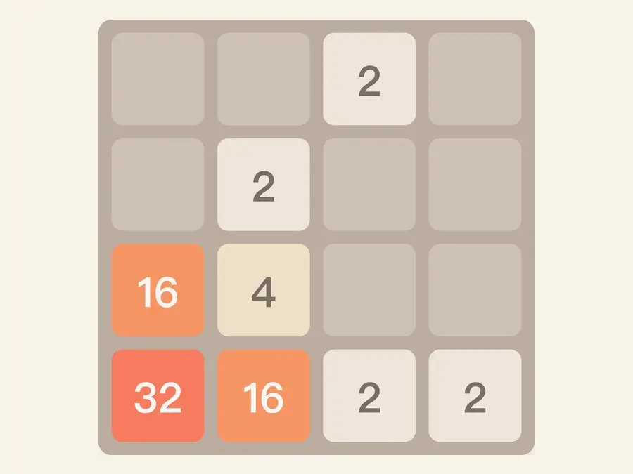 2048 board from a local scored run